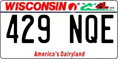 WI license plate 429NQE