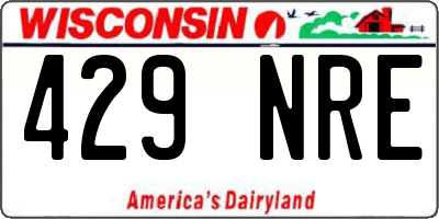 WI license plate 429NRE