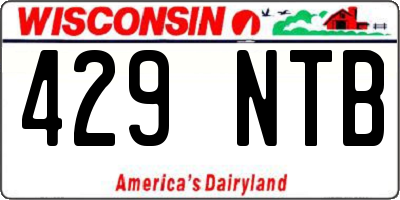 WI license plate 429NTB