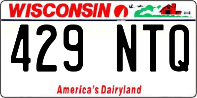WI license plate 429NTQ