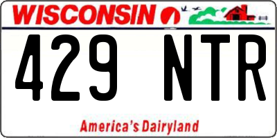 WI license plate 429NTR