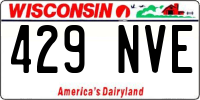 WI license plate 429NVE