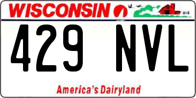 WI license plate 429NVL