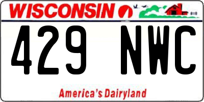 WI license plate 429NWC