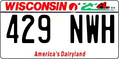 WI license plate 429NWH