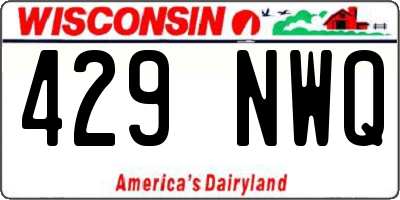 WI license plate 429NWQ