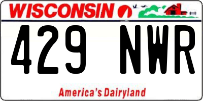 WI license plate 429NWR