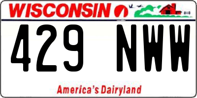 WI license plate 429NWW