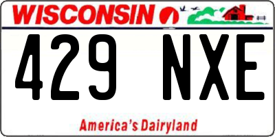 WI license plate 429NXE