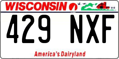 WI license plate 429NXF