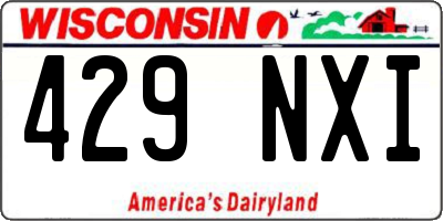 WI license plate 429NXI