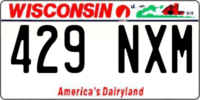 WI license plate 429NXM