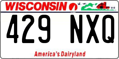 WI license plate 429NXQ
