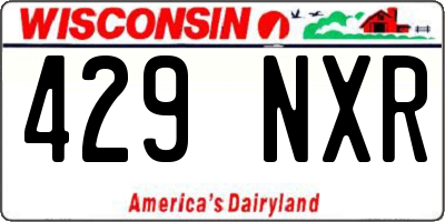 WI license plate 429NXR