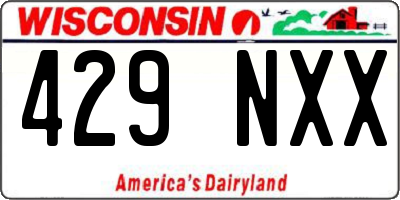WI license plate 429NXX