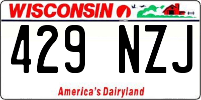 WI license plate 429NZJ