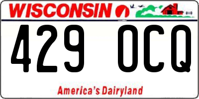 WI license plate 429OCQ