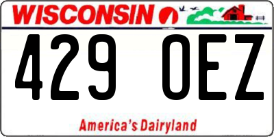 WI license plate 429OEZ