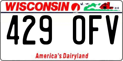WI license plate 429OFV