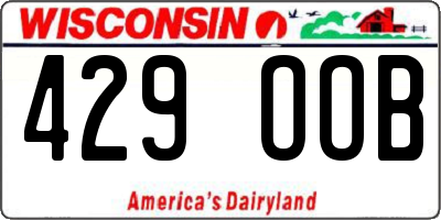 WI license plate 429OOB