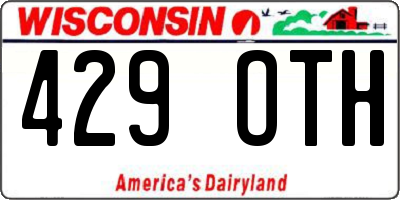 WI license plate 429OTH