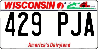 WI license plate 429PJA