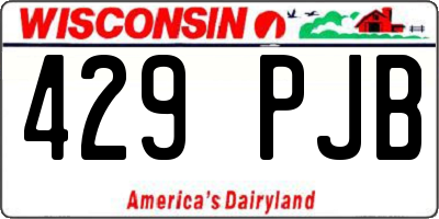 WI license plate 429PJB