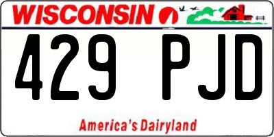 WI license plate 429PJD
