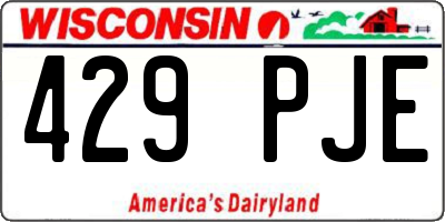 WI license plate 429PJE