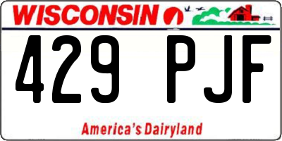 WI license plate 429PJF