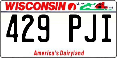 WI license plate 429PJI