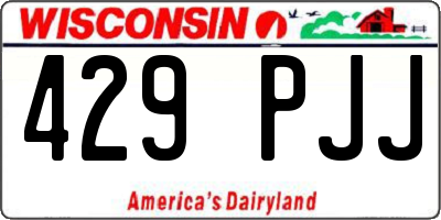 WI license plate 429PJJ