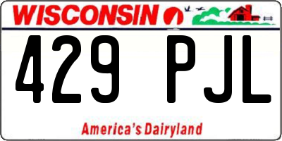 WI license plate 429PJL