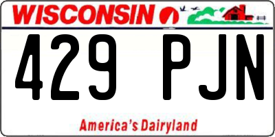 WI license plate 429PJN