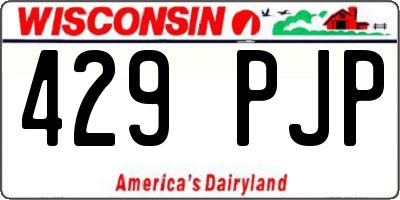 WI license plate 429PJP