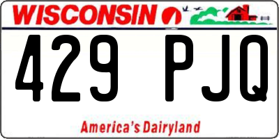 WI license plate 429PJQ