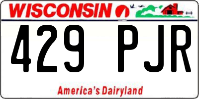WI license plate 429PJR