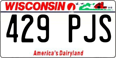 WI license plate 429PJS