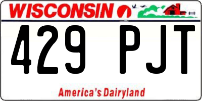WI license plate 429PJT
