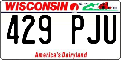 WI license plate 429PJU