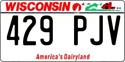 WI license plate 429PJV
