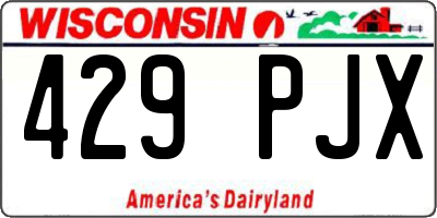 WI license plate 429PJX