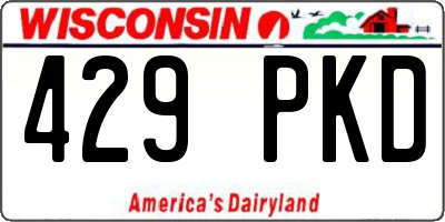 WI license plate 429PKD