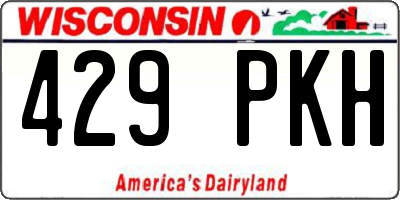WI license plate 429PKH