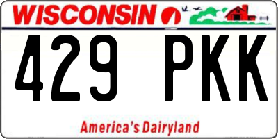 WI license plate 429PKK
