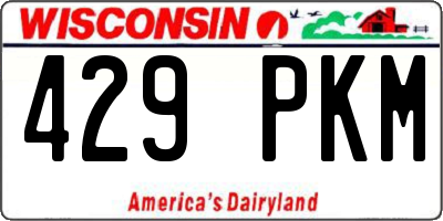 WI license plate 429PKM