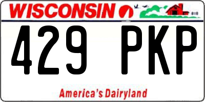 WI license plate 429PKP
