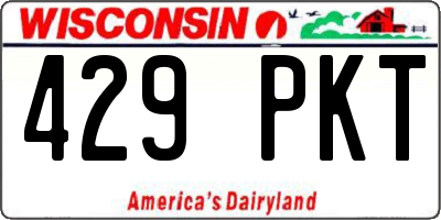 WI license plate 429PKT