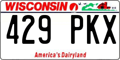 WI license plate 429PKX
