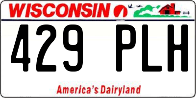 WI license plate 429PLH